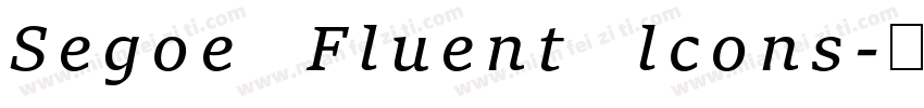 Segoe Fluent lcons字体转换